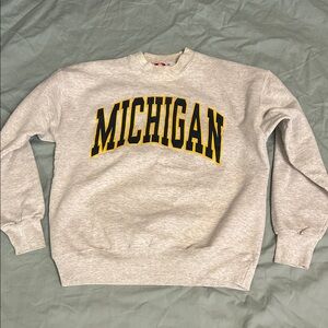 Vintage Gray Michigan Crewneck Sweater